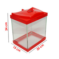 Renkli Kapak Cam Betalık 19x14x19 cm - 2