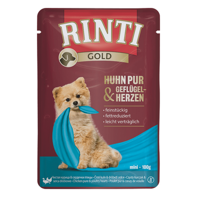 Rinti Gold Tavuk Püre ve Ördekli Yetişkin Köpek Pouch 100gr - 1
