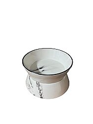 Seramik çift katlı Mermer Desenli Mama Kabı 15 cm ( Mix ) - 2