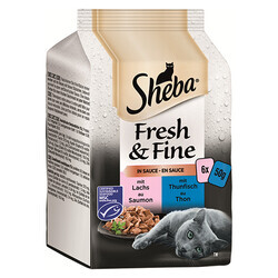 Sheba Pouch Balıklı Çeşitleri 50gr x 6lı Paket 2 Tunalı 4 Somonlu