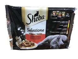 Sheba Pouch Etli Çeşitleri 85 gr (4 lü Paket) Tavuk Sığır Kuzu Ördek Hindi