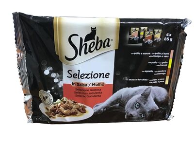 Sheba Pouch Etli Çeşitleri 85 gr (4 lü Paket) Tavuk Sığır Kuzu Ördek Hindi - 1