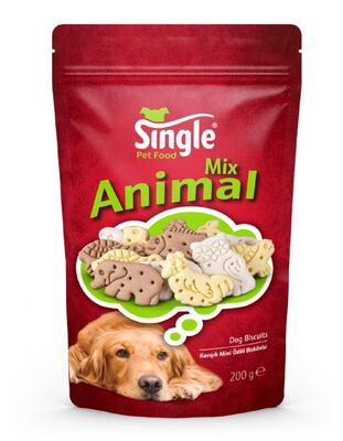 Single Animal Mix Köpek Bisküvi 200gr - 1