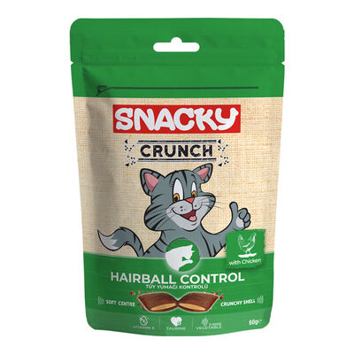 Snacky Kedi Crunch Ödül Hairball Cont.Tavuk 60gr - 1