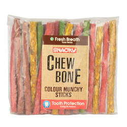 Snacky - Snacky Köpek Renkli Munchy Çubuk 25adet 175gr 
