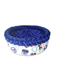Spesyal Peluş Simit Yatak Mavi 50x50x15cm