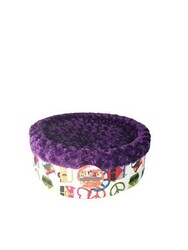 Spesyal Peluş Simit Yatak Mor 50x50x15cm