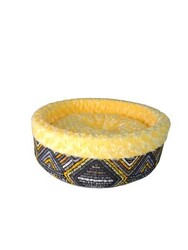 Spesyal Peluş Simit Yatak Sarı 50x50x15cm
