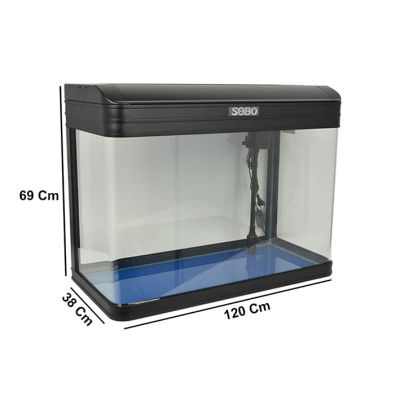 T-120F Cam Akvaryum 120x38x65 120 cm. (Siyah) - 1