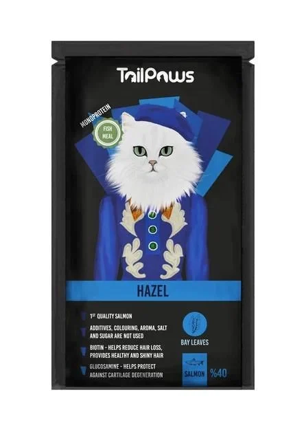 Tail Paws - Tail Paws Hazel Somonlu Pouch 80gr