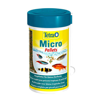 Tetra Micro Pellets - Küçük Ağızlı Tropikal Balık Yemi 46g/100 ml