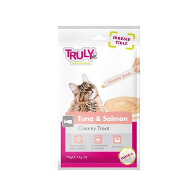 Truly Sıvı Kedi Ödülü Ton Balığı Somon Omega 5x14gr - 1