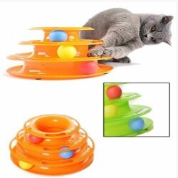 Little Friends - Üç Katlı Toplu Yuvarlak Kedi Oyuncağı
