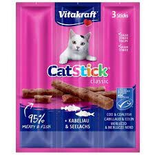 Vitakraft - Vitakraft Cat Stick Morina Balığı Deniz Ürünleri 3lü 18gr