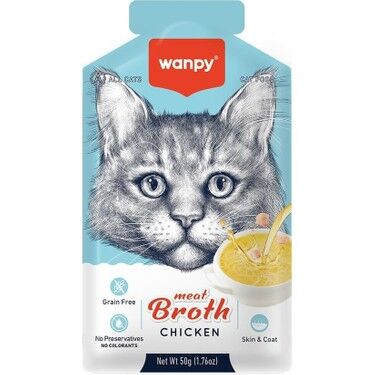 Wanpy Kediler için Tavuk eti Çorbası 50 gr 