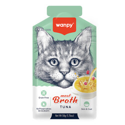 Wanpy - Wanpy Kediler için Ton Balığı eti Çorbası 50 gr 