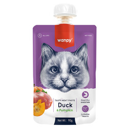 Wanpy - Wanpy Ördek Bal Kabağı Kedi Et Ezmesi 90gr