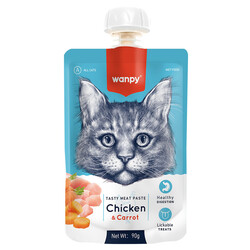 Wanpy - Wanpy Tavuklu Havuçlu Kedi Et Ezmesi 90gr