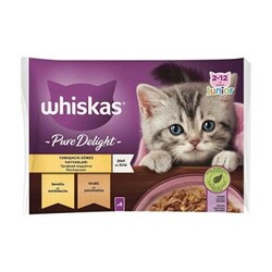 Whiskas - Whiskas Güveç Kümes Hayvanlı Yavru Kedi Konservesi 85gr x 4 Paket