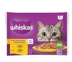 Whiskas - Whiskas Pouch Kedi Tavuklu Hindili Kümes Çeşitleri (4 lü Paket)