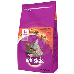 Whiskas - Whiskas Sığır Etli Yetişkin Kuru Kedi Maması 3,8 kg