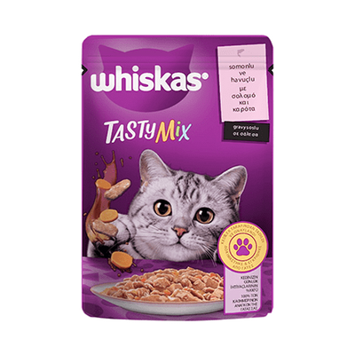 Whiskas TastyMix Pouch Gravy Soslu Somonlu Havuçlu Kedi Maması 85 gr