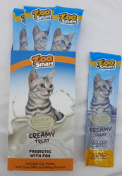 ZooSmart - ZooSmart Creamy Treat Keçi Sütlü ve Peynir Altı Suyu Kedi Maması 4x15gr