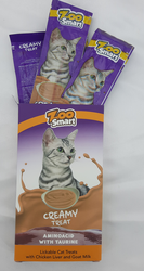 ZooSmart - ZooSmart Creamy Treat Tavuk Ciğeri Keçi Sütü Kedi Maması 4x15gr